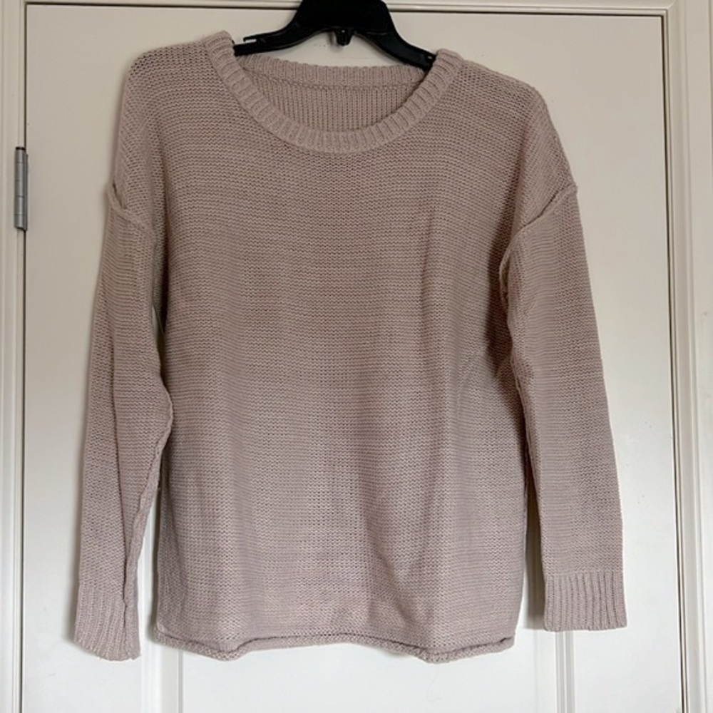 Pale Pink Crew Neck Sweater